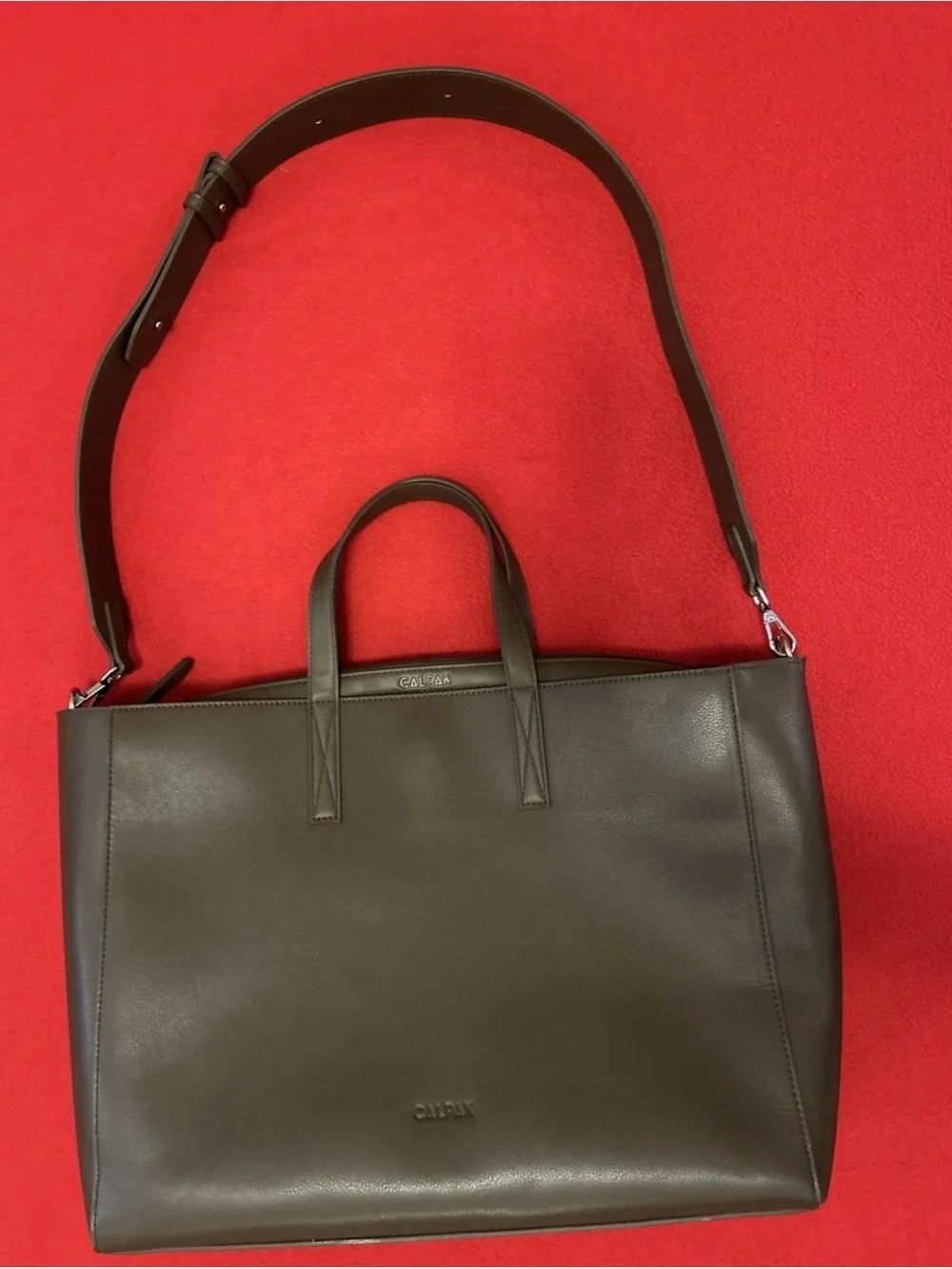 Calpak Haven Laptop Tote Brown w/Removable Strap In EUC